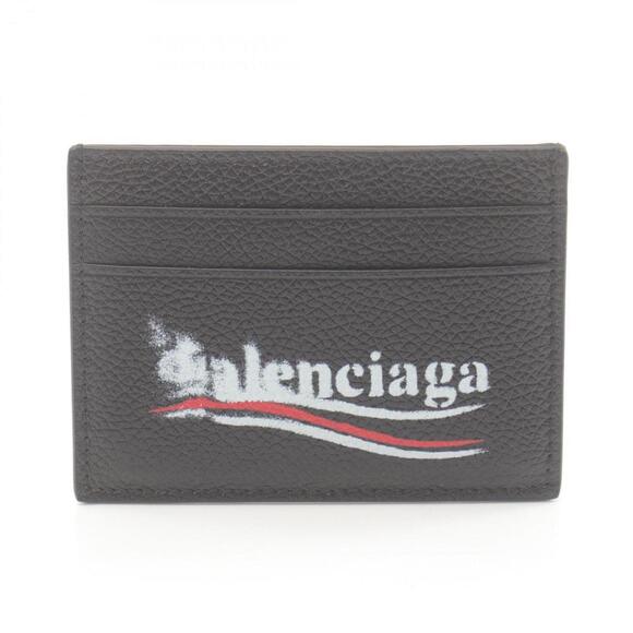 BALENCIAGA Black Leather Card Holder - Picture 1 of 6
